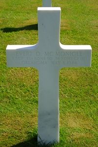 Back of headstone — Evert Dean Mc Monigle