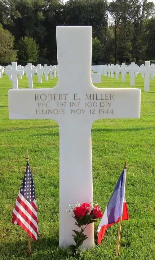 Back of headstone — Robert Eugene Miller
