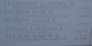 Back of headstone — Lawrence Rudolph Strand