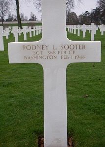 Back of headstone — Rodney Lincoln Sooter