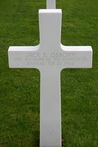 Back of headstone — Jack Elden Osborn