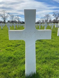 Back of headstone — Jerry W Goodsell