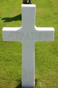 Back of headstone — Russell E Nauman
