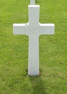 Back of headstone — Russell King Robinson