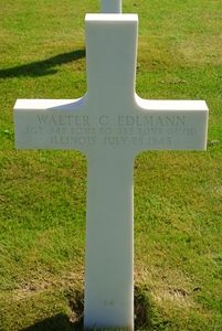 Back of headstone — Walter Charles Edlmann