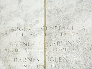 Headstone of Clarence Raymond Barger