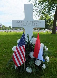 Back of headstone — Joseph P Petrotta