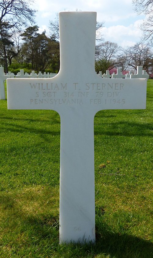 Back of headstone — William Theodore Sterner