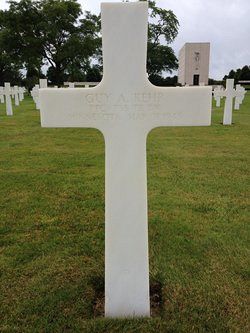 Back of headstone — Guy A Kehr