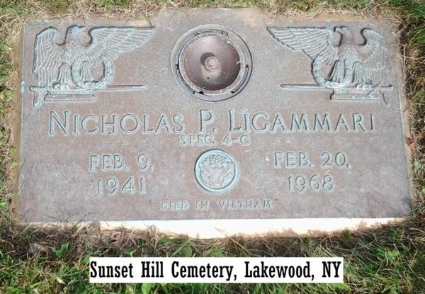 Headstone of Nicholas Paul Ligammari