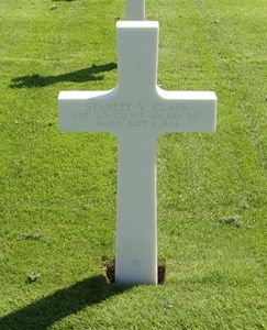 Back of headstone — Stanley Victor Clark