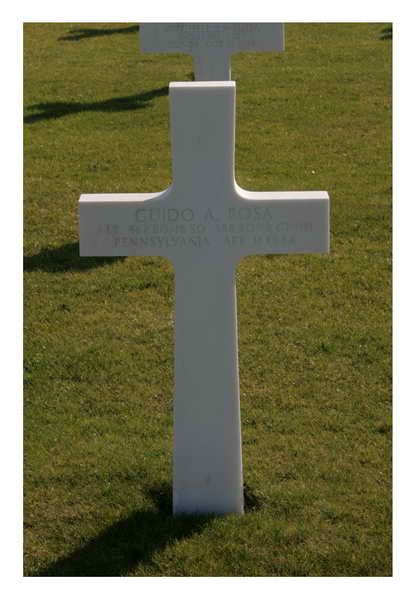 Back of headstone — Guido Ambrose Rosa