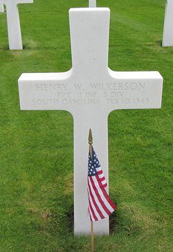 Back of headstone — Henry Wesley Wilkerson