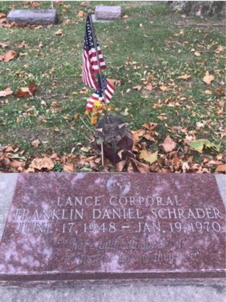 Headstone of Franklin Daniel Schrader