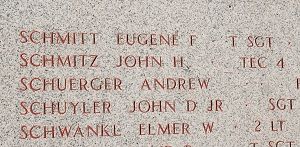 Headstone of Eugene F Schmitt
