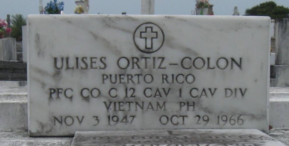 Headstone of Ulises Ortiz-Colon