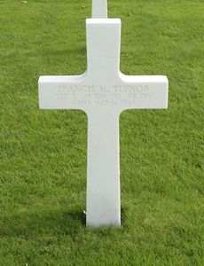 Back of headstone — Francis M Teynor