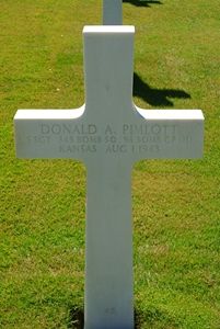 Back of headstone — Donald Allison Pimlott