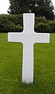 Back of headstone — John Willard Carothers