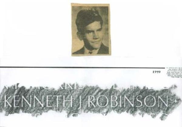 Headstone of Kenneth James Robinson