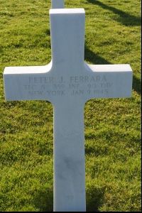 Back of headstone — Peter Joseph Ferrara
