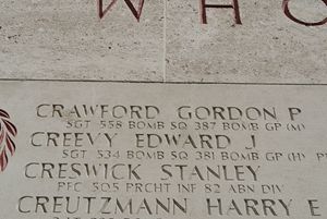 Headstone of Gordon P Crawford