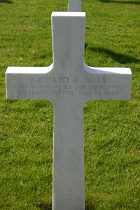 Back of headstone — Richard K Bills