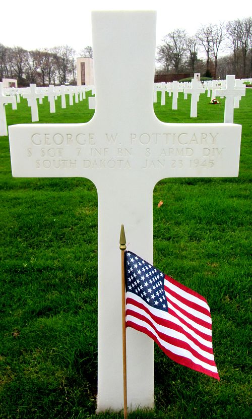 Back of headstone — George William Potticary
