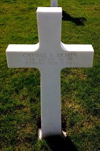 Back of headstone — Orville Sylvester Braun