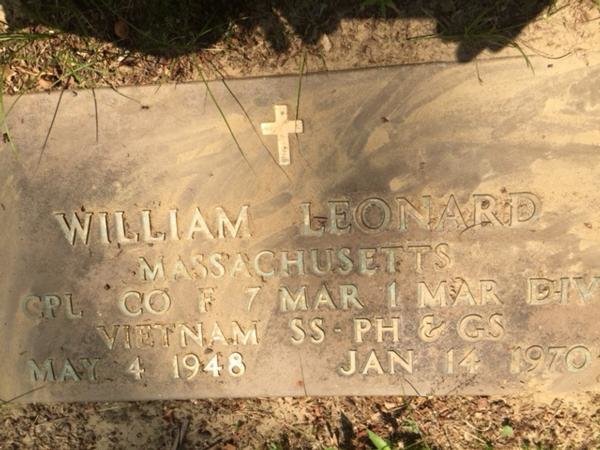 Headstone of William Leonard