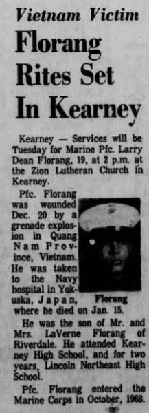Headstone of Larry Dean Florang