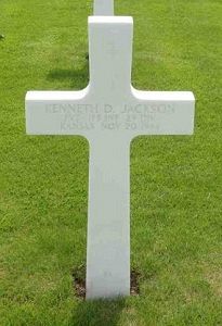 Back of headstone — Kenneth Dale Jackson