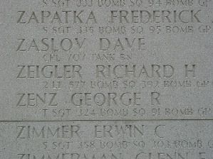 Headstone shared by 2 interments, including Richard Harold Zeigler