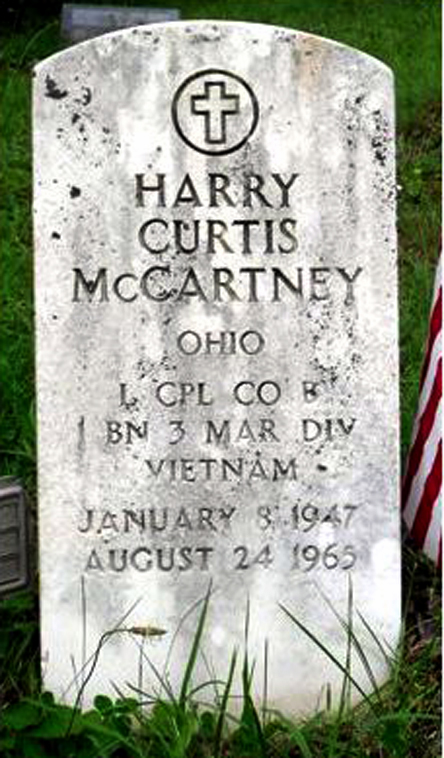 Headstone of Harry Curtis McCartney