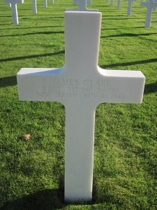 Back of headstone — James Clark