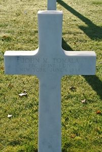 Back of headstone — John Michael Tomala