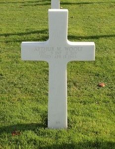 Back of headstone — Arthur Martin Woolf