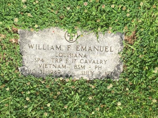Headstone of William Frederick Emanuel