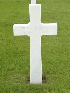 Back of headstone — Giles M Meinhart