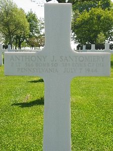 Back of headstone — Anthony J Santomiery