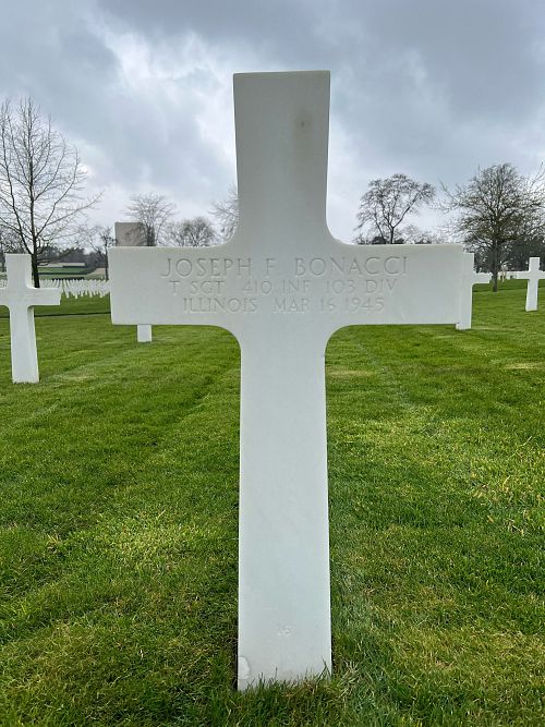Back of headstone — Joseph F Bonacci