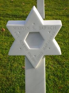 Back of headstone — Marvin Stewart Barach