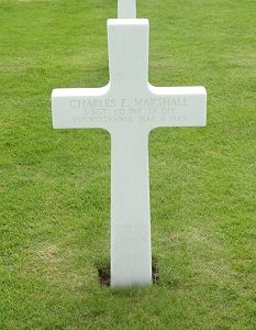 Back of headstone — Charles Edward Marshall