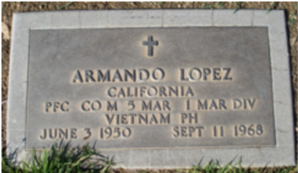 Headstone of Armando Lopez