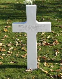 Back of headstone — Howard Clifton Coates