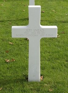 Back of headstone — Jeff Snead