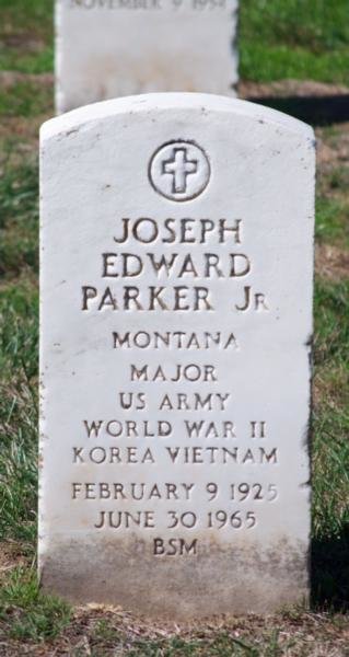 Headstone of Joseph E Parker Jr.