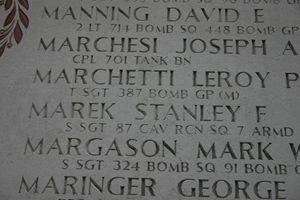 Back of headstone — Stanley F Marek