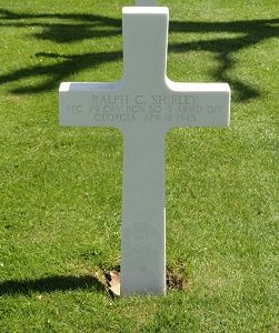 Back of headstone — Ralph Curtis Shirley