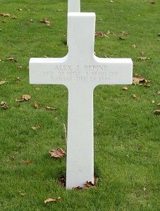 Back of headstone — Alex Junior Repine